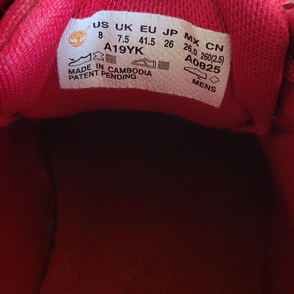 Timberland Red Chucka sneaker. US mens size 8 - Picture 5 of 5